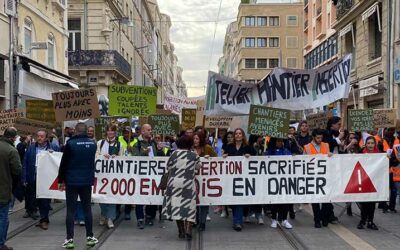 février 2024 – Manifestation à Marseille pour la sauvegarde des chantiers d’insertion.